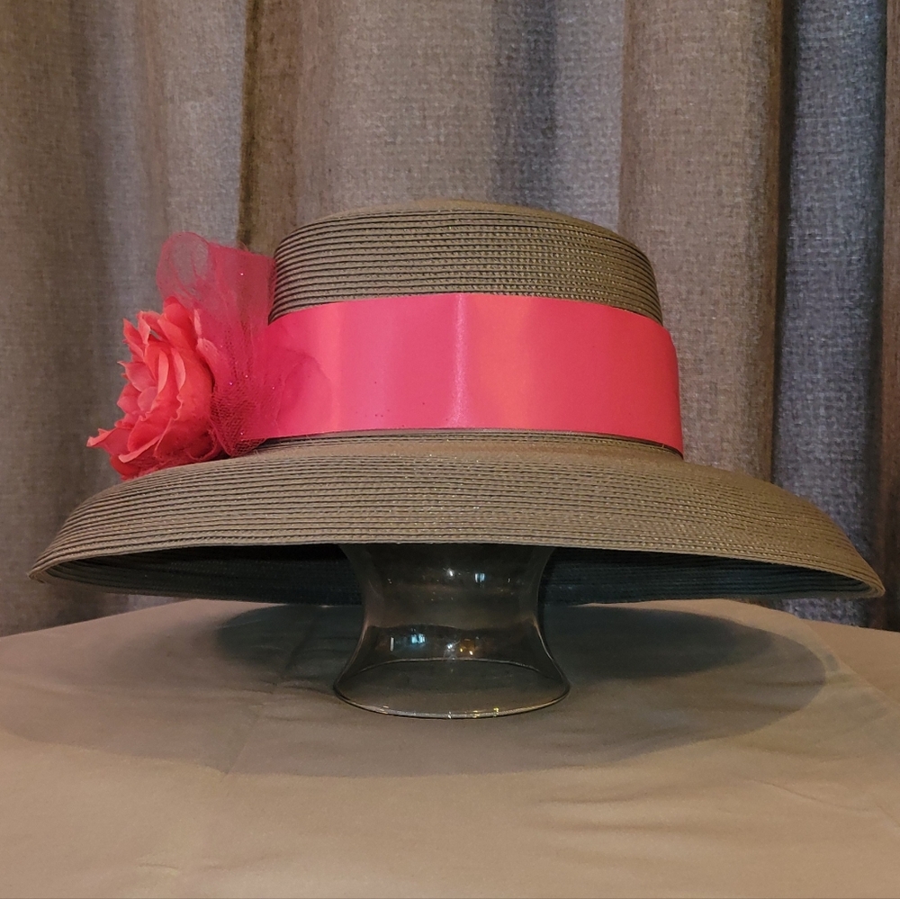 Elegant Pink and Grey Women's Hat